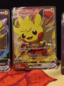 4 Pikachu Pokemon Card Holo GX VSTAR VMAX GX EX Cosplay Art - Image 2