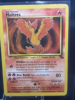 Pokemon TCG Moltres Fossil 1999 Card #27/62 - Image 1