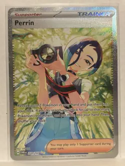 Pokemon TCG Perrin Scarlet & Violet Twilight Masquerade Holo Card 220/167 SIR - Image 1