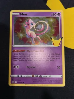 Mew # 011/025 Holo Rare 2021 Pokemon Card Celebrations 25th Anniversary - Image 1