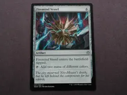 2019 MTG Uncommon Artifact "Firemind Vessel" NM+ Magic Card #237 WAR MANA ROCK - Image 1