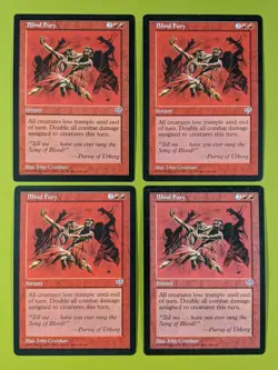 Blind Fury x4 Mirage 4x Playset Magic the Gathering MTG - Image 1
