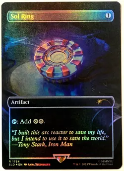 MTG Sol Ring (Rainbow Foil) Secret Lair x Marvel Iron Man 1734 NM - Image 1