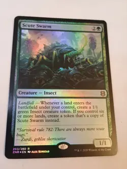 MTG Near Mint Foil Scute Swarm - [Zendikar Rising - Image 1