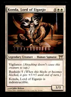 MTG Konda, Lord of Eiganjo LP Light Play Champions of Kamigawa [71] - Image 1