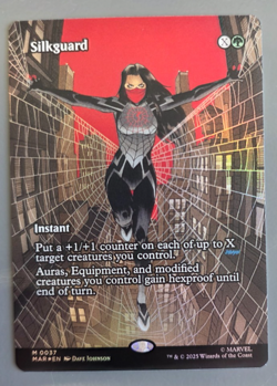 Silkguard - #37 Foil (Borderless) Marvel Universe Eternal-Legal - Mtg - Image 1