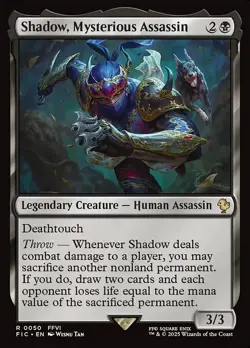 Shadow, Mysterious Assassin Commander: Final Fantasy MTG Magic the Gathering - Image 1