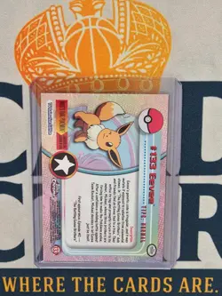 2000 Pokemon Topps Chrome TV EEVEE #133 Base BC - Image 2