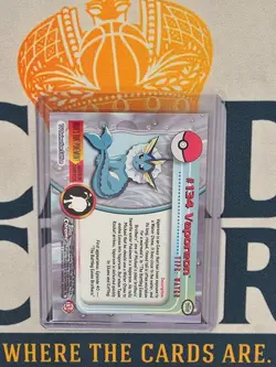 2000 Pokemon Topps Chrome TV VAPOREON #134 Base BC - Image 2