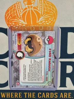 2000 Pokemon Topps Chrome TV KABUTO #140 Base BC - Image 2