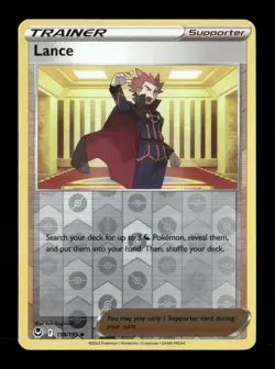 Lance Reverse Holo Uncommon SWSH12: Silver Tempest 159/195 NM Pokemon LP - Image 1