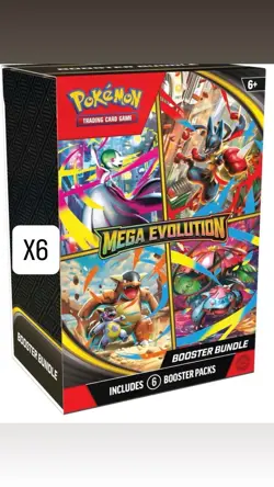 Pokemon POKEMON TCG Mega Evolution Booster Bundle LOT OF 6 SEALED NEW - Image 1