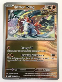 Pokemon TCG Paradox Rift Slither Wing Reverse Holofoil 107/182 NM - Image 1
