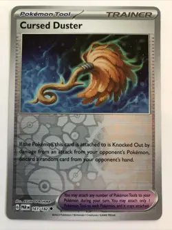 Pokemon TCG Paradox Rift Cursed Duster Reverse Holofoil 161/182 NM - Image 1