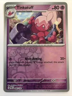 Pokemon TCG Paradox Rift Tinkatuff Reverse Holofoil 084/182 NM - Image 1