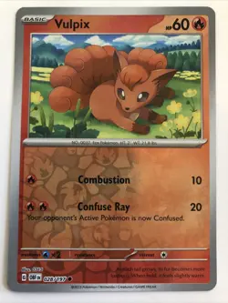 Pokemon TCG Obsidian Flames Vulpix Reverse Holofoil 028/197 NM - Image 1