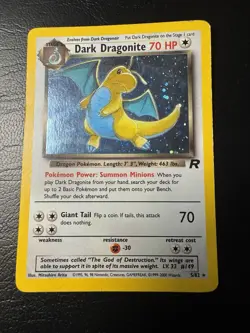 Dark Dragonite Holo Pokemon Team Rocket 5/82 Rare LP Excellent Condition Vintage - Image 1