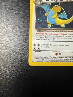 Dark Dragonite Holo Pokemon Team Rocket 5/82 Rare LP Excellent Condition Vintage - Image 4