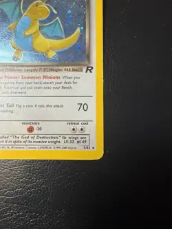 Dark Dragonite Holo Pokemon Team Rocket 5/82 Rare LP Excellent Condition Vintage - Image 5