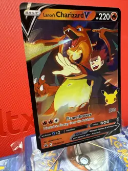 Lance's Charizard V Black Star Promo SWSH133 Pokemon TCG NM - Image 2