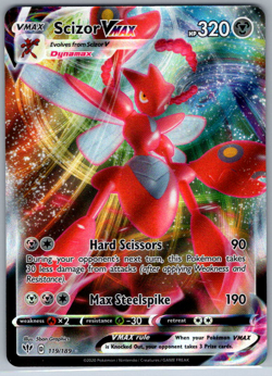 Pokemon Scizor VMAX Ultra Rare SWSH Darkness Ablaze 119/189 NM - Image 1