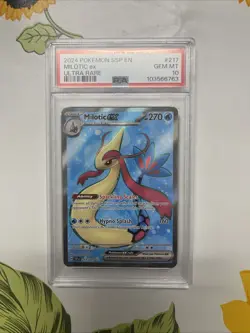 2024 Pokemon Surging Sparks MILOTIC EX #217 Ultra Rare PSA 10 Card GEM MINT - Image 1
