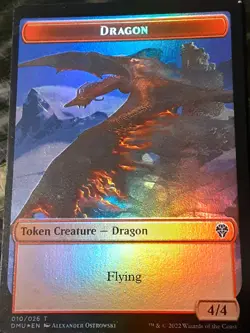 Dragon - Saproling token FOIL , Dominaria United , NM ,MTG , FREE SHIPPING - Image 1