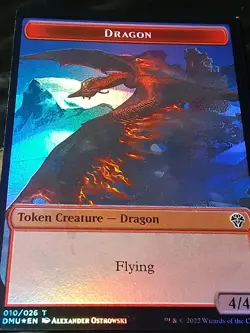 Dragon - Saproling token FOIL , Dominaria United , NM ,MTG , FREE SHIPPING - Image 2