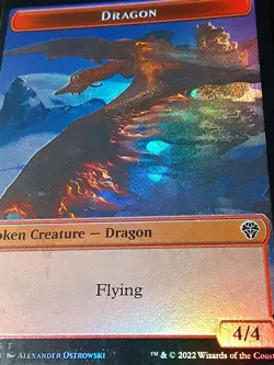 Dragon - Saproling token FOIL , Dominaria United , NM ,MTG , FREE SHIPPING - Image 3