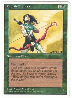 Magic: The Gathering (MTG 4th Edition) 1995 - Elvish Archers - Image 1