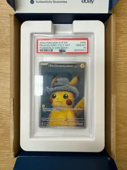 2023 POKEMON SVP EN-SV BLACK STAR PROMO #085 PIKACHU WITH GREY FELT HAT PSA 10 - Image 1