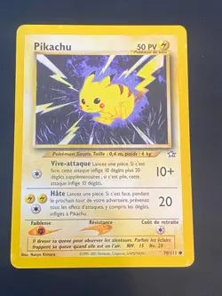 CARTE POKEMON PIKACHU 70/111 FR COMMUNE NEO GENESIS - TBE/EXC - Image 1