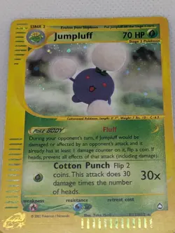 Jumpluff H13/H32 Aquapolis Holo Rare Pokemon TCG Nintendoe-reader vintage MP - Image 3