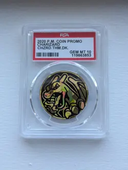 2020 Pokemon Charizard Coin - Vivid Voltage Charizard Theme Deck PSA 10 GEM MINT - Image 1