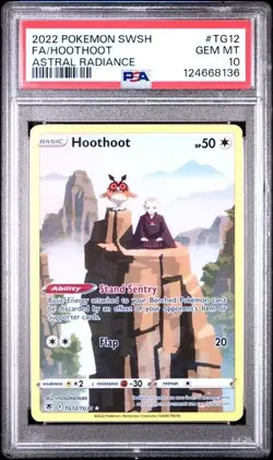 2022 Pokemon Astral Radiance TG12 Hoothoot Trainer Gallery PSA 10 - Image 1