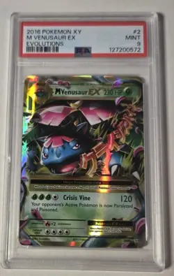 2016 Pokemon XY Evolutions M Venusaur EX #2/108 PSA 9 Mint - Image 1