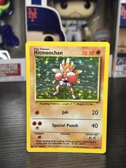 Pokemon TCG Base Set Unlimited - Hitmonchan #7/102 - Rare Holo Card - Image 1