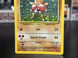 Pokemon TCG Base Set Unlimited - Hitmonchan #7/102 - Rare Holo Card - Image 3