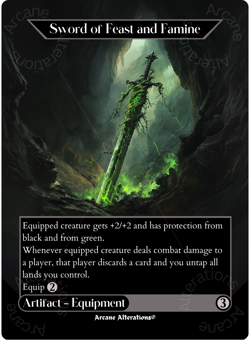 Sword of Feast and Famine - Full Art Altered Art Custom Proxy Cards - Image 1