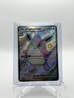Wigglytuff ex 222/091 SV: Paldean Fates Full Art Holo Pokemon Card (print Lines) - Image 3