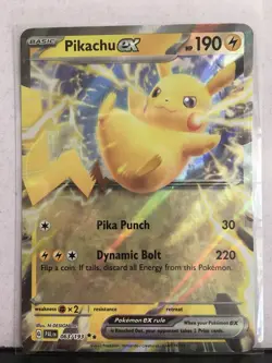 Pikachu ex 063/193 Near Mint Condition Card Pokemon TCG! Read Description! - Image 1