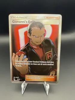 Giovanni's Exile 67/68 Hidden Fates Ultra Rare Full Art Holo Card NM Condition - Image 1