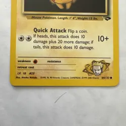 Lt Surge's Pikachu 84/132 Gym Challenge Regular Pokemon Card - Image 2