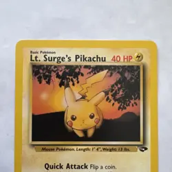 Lt Surge's Pikachu 84/132 Gym Challenge Regular Pokemon Card - Image 3
