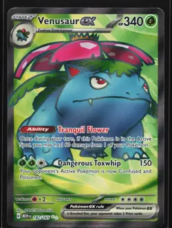 Venusaur EX 182/165 - S&V 151 - Ultra Rare Full Art - Pokemon TCG Card NM/M - Image 1