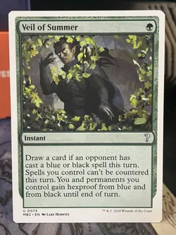 Veil of Summer White Border Mystery Booster 2 MTG Magic Card - Image 1