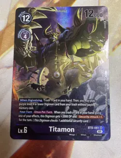 Digimon Card Game BT6-081 SR Titamon LP - Image 1