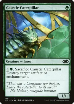 MTG Magic the Gathering Caustic Caterpillar (86/835) Jumpstart 2022 LP - Image 1