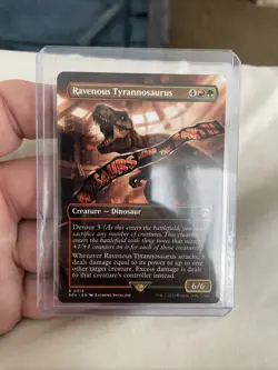 MTG Ravenous Tyrannosaurus Borderless #0018 Regular Finish 1x NM - Image 1