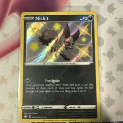 Nickit SV081/SV122 Shining Fates Shiny Vault Holo Rare Pokemon 2021 NM - Image 1